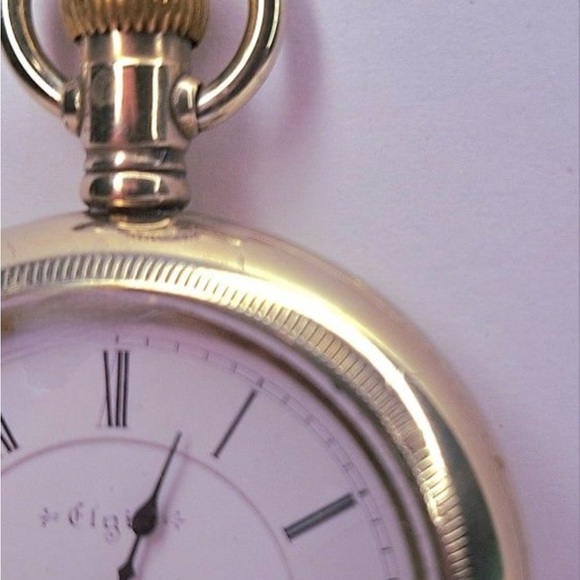 Antique 1913 Elgin National Watch Co. Silver Pocket Watch - Picture 11 of 12